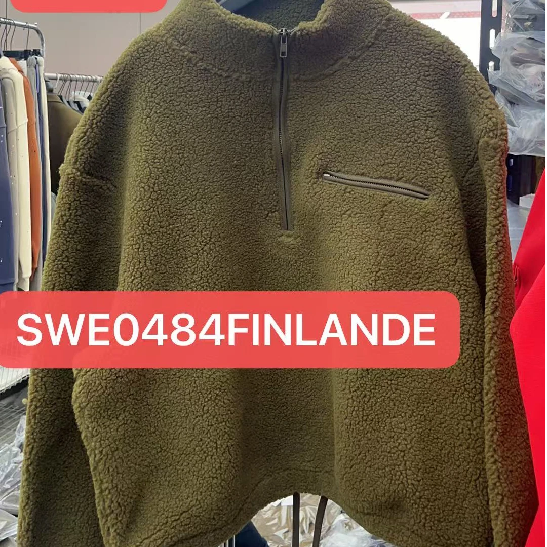 【soeur】25秋冬 SWEO484FINLANDE 巴黎设计师军绿色摇粒绒外套