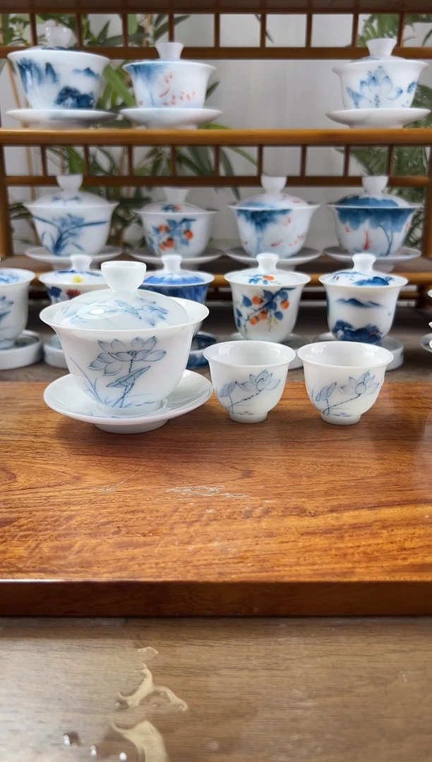 王*霖全品高冰素莲150ml三才+中美人杯4个