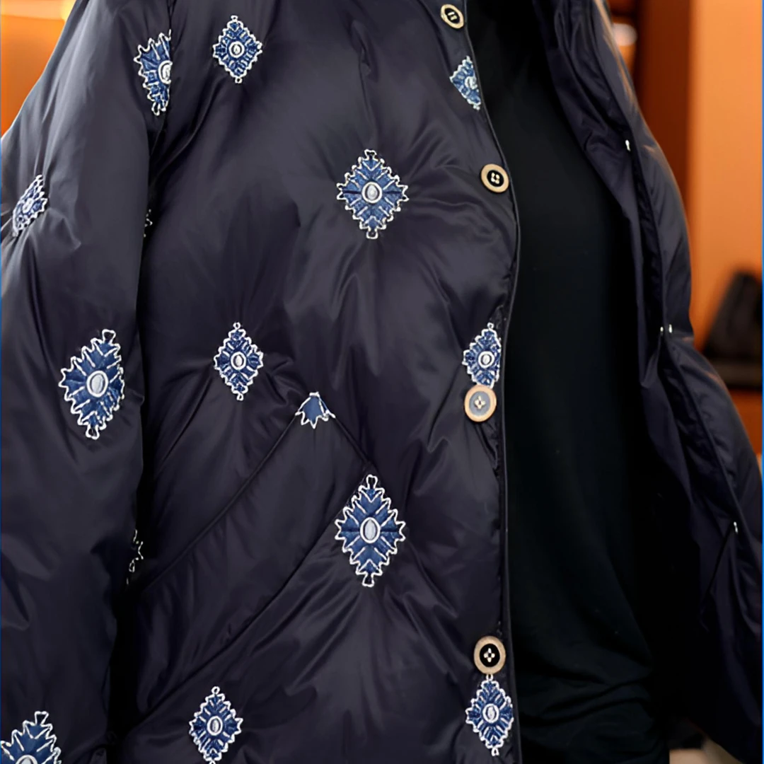 2025杭州原版正品保暖气质韵味减龄修身羽绒服ZF-R055-ZJQSDZ