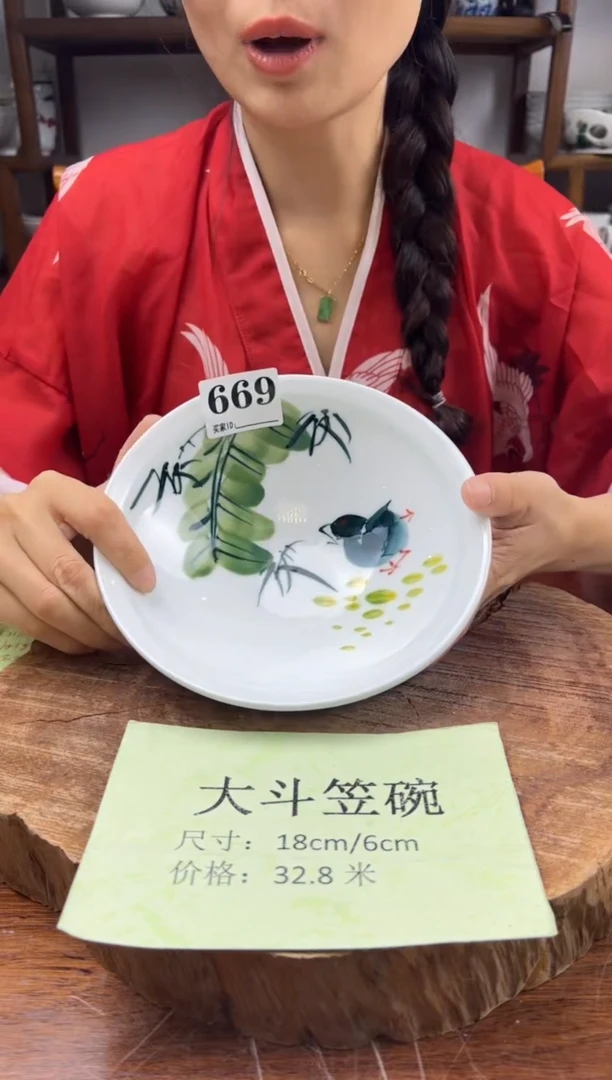 瓷片 手绘（大斗笠碗）669