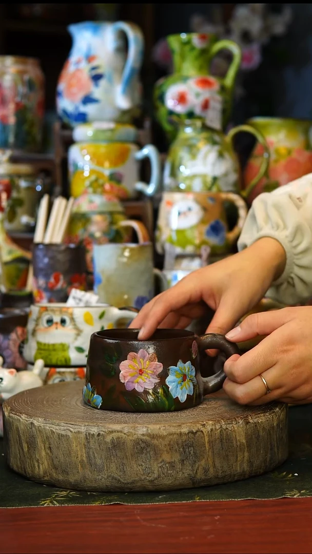 陶瓷117景德镇手工手绘釉下彩