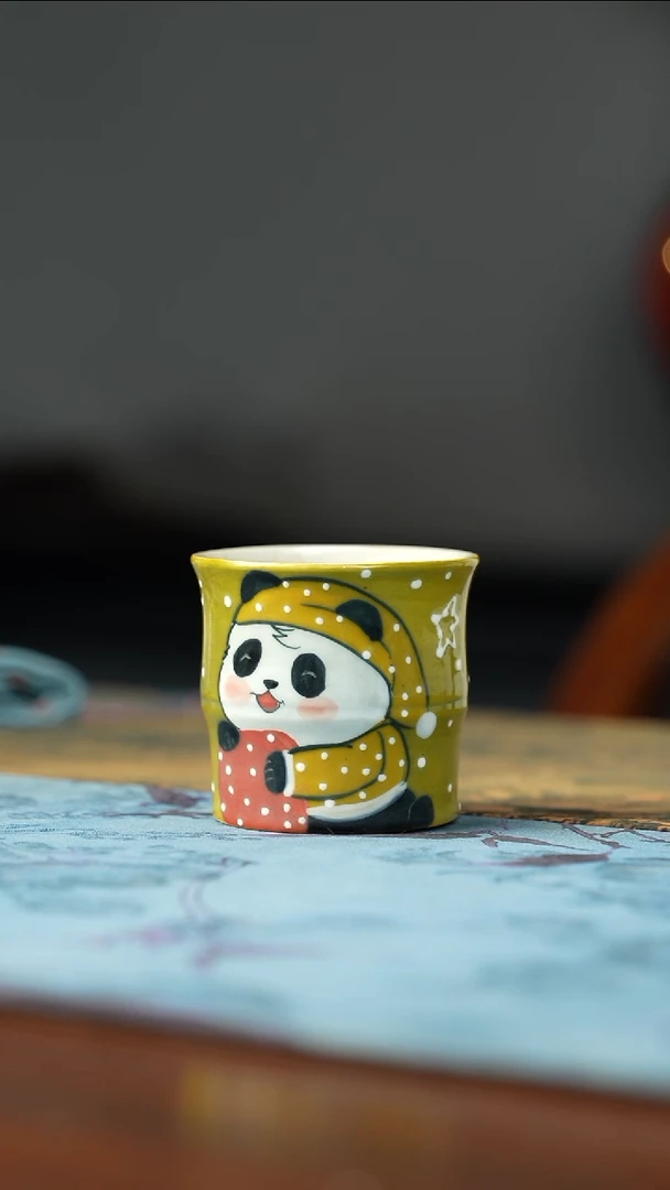 小熊猫竹节杯小熊猫竹节杯