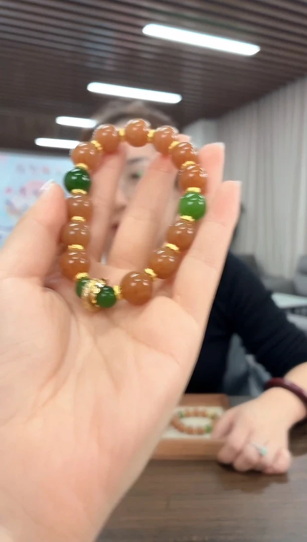合金手链和田玉（糖玉）YL3845S