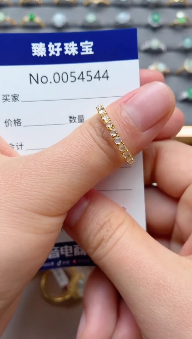 银S925镶嵌戒指翡翠1