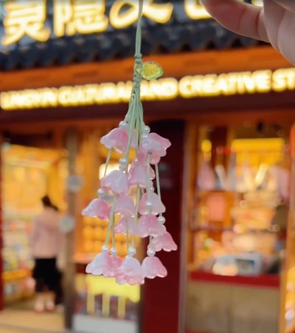 好运降铃挂件铃兰花新中式挂坠汽车挂件包包挂件饰品灵隐文创礼品