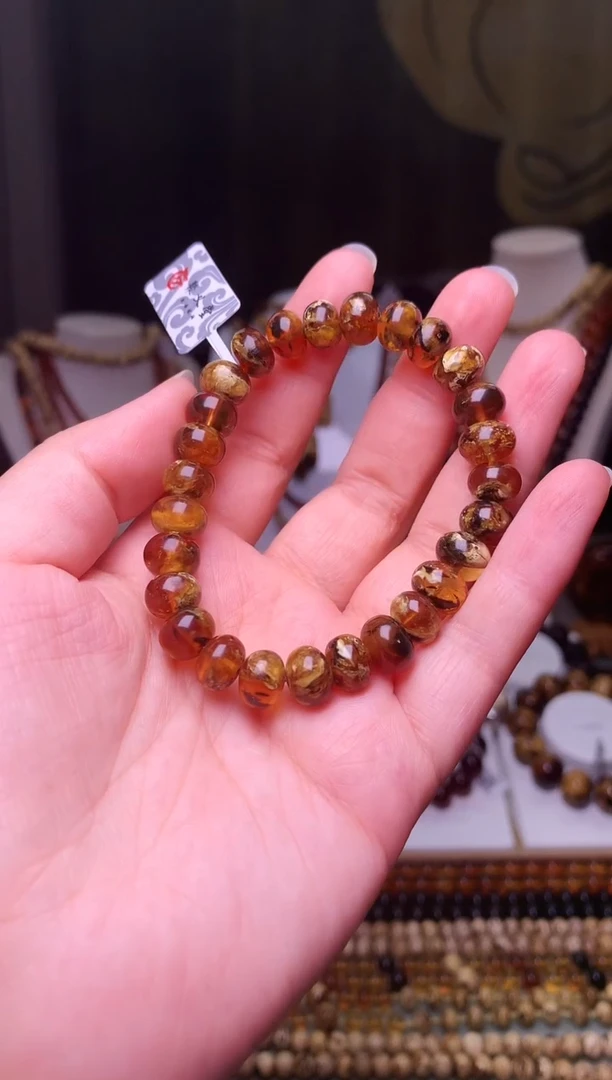 【闪购商品】琥珀裸石未镶嵌抚顺琥珀单圈9+