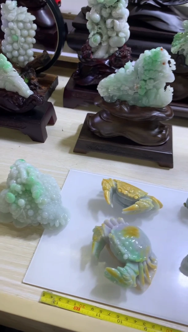 未镶嵌摆件翡翠落***情翡翠摆件