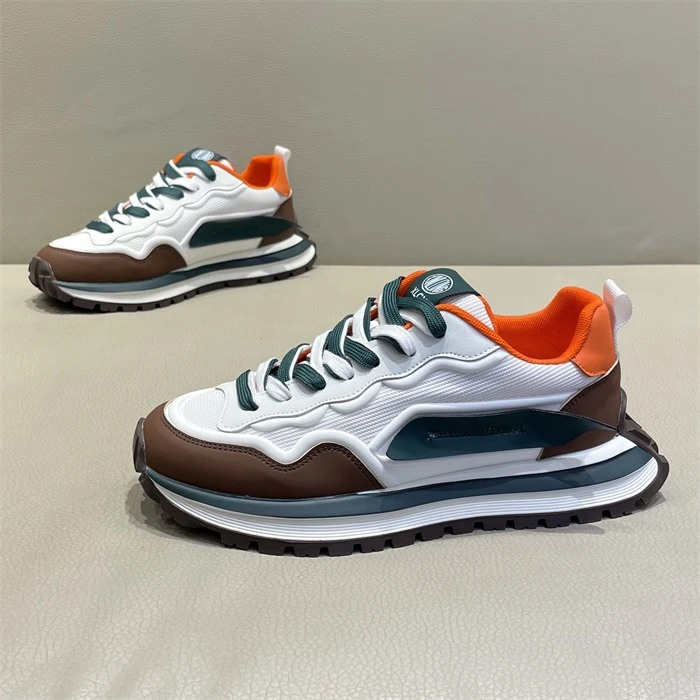 春季新款男鞋2025欧洲站潮牌百搭运动休闲鞋厚底日常老爹鞋男