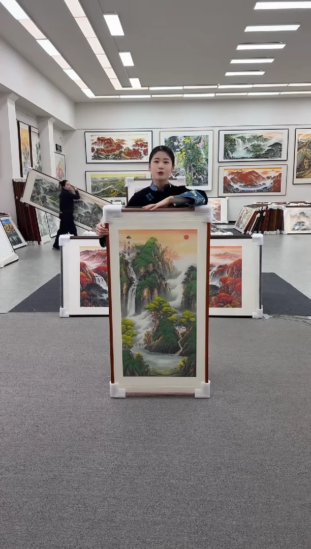 国画旭日东升 125*65