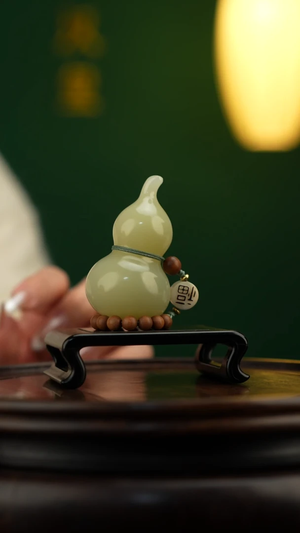 玉【手捻玉福禄】天然玉石手把件