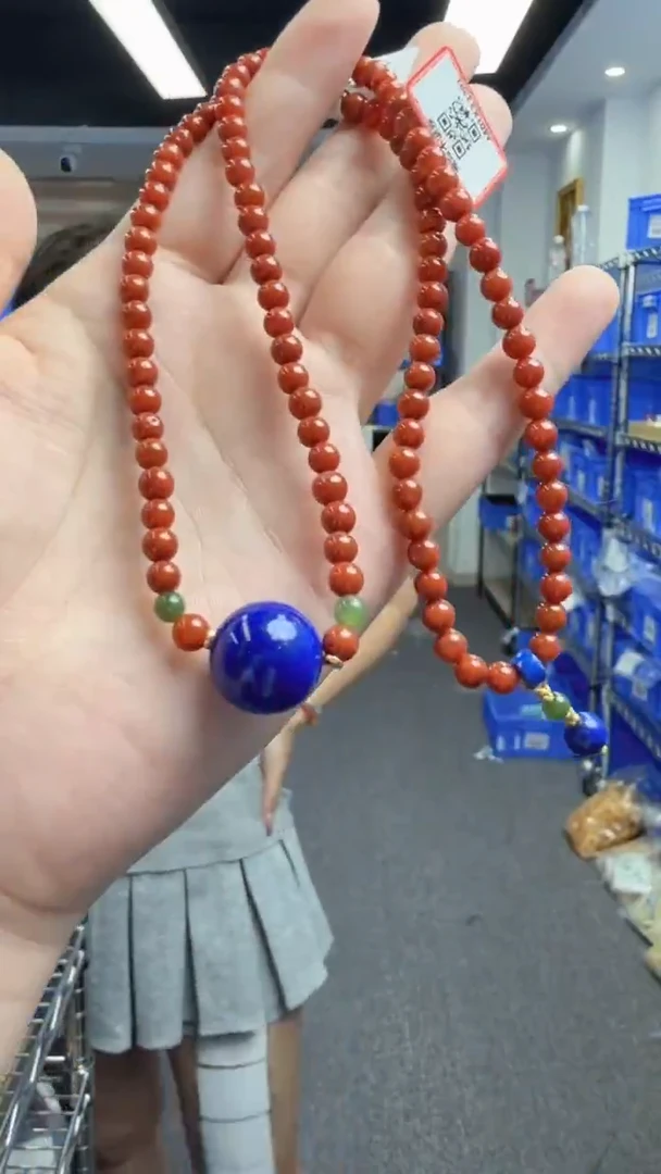 南红玛瑙未镶嵌颈饰200秒拍号假一罚十