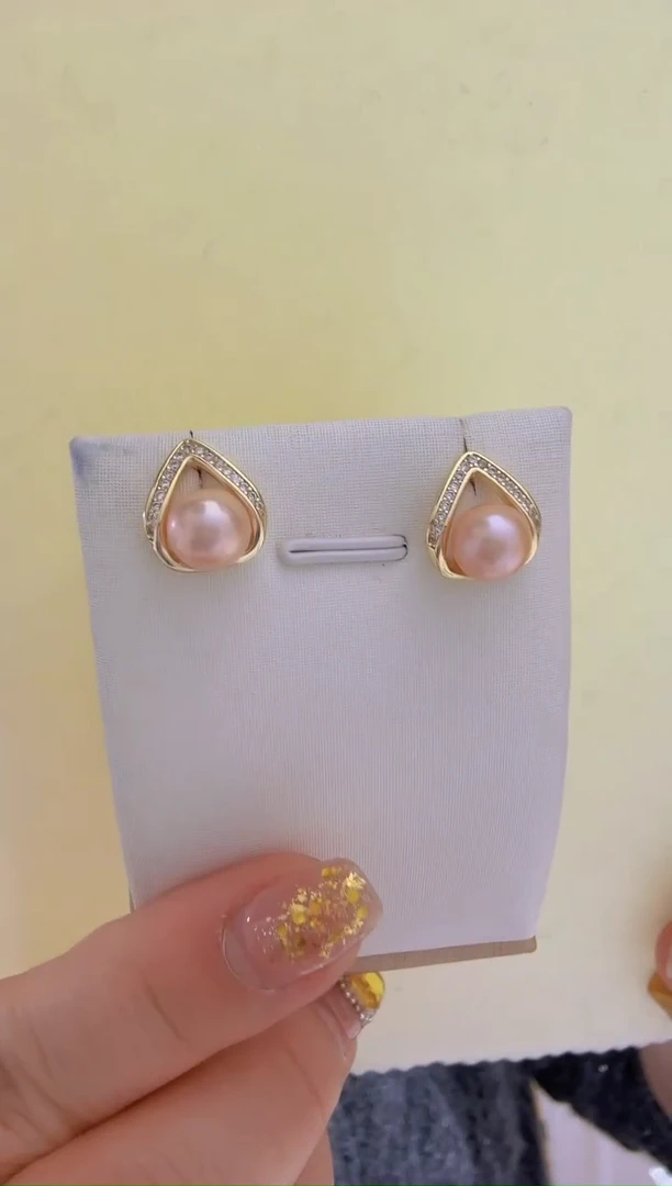 【闪购商品】淡水珍珠耳饰未镶嵌正圆7.8mm+S925银耳钉