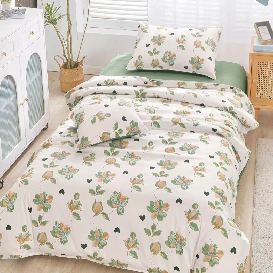 N3540 纯棉60s单人13376滚绳被套 卡曼150*200简约时尚亲肤学生