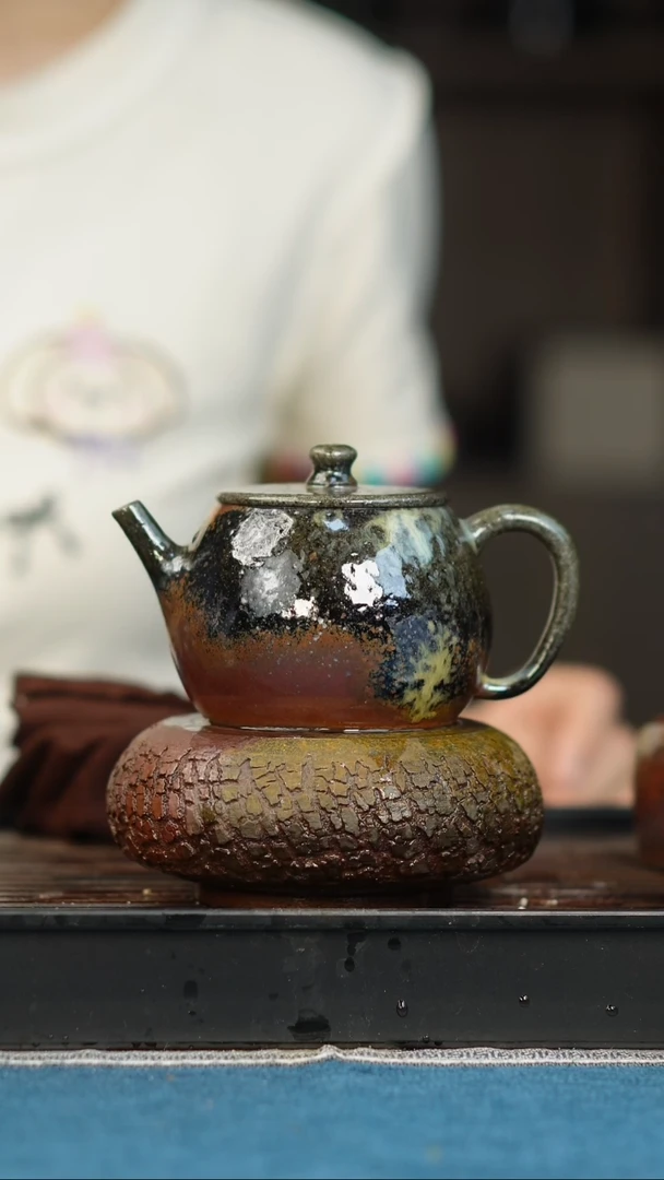 茶壶紫砂柴烧紫砂平盖