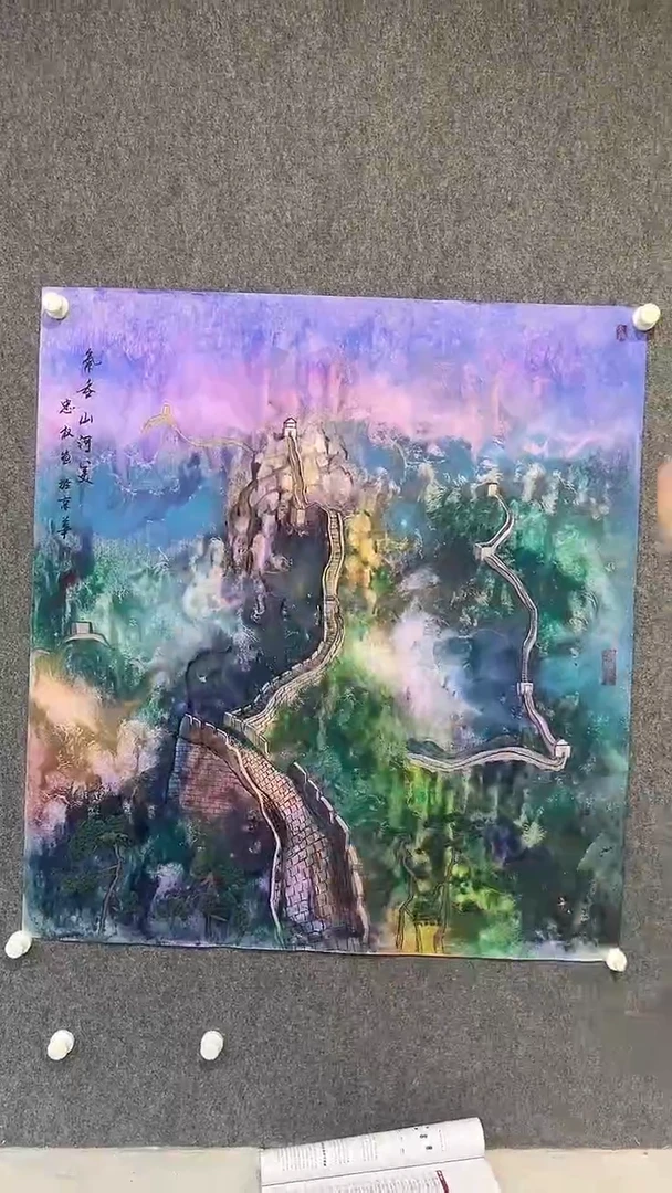 国画王忠权-8平尺-国画-金