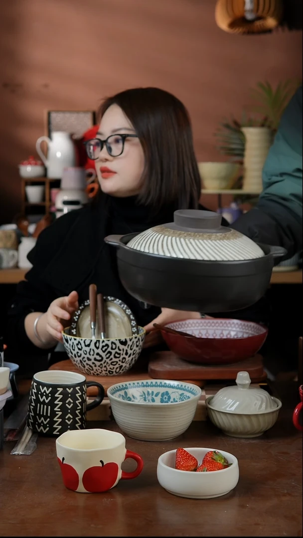 瓷片10.5英寸陶土大砂锅 微瑕 凑满20发货