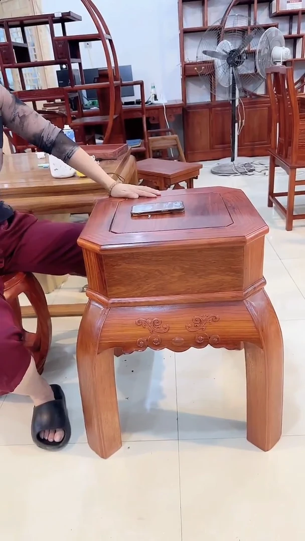 花梨木类家具国标红木刺猬紫檀边几