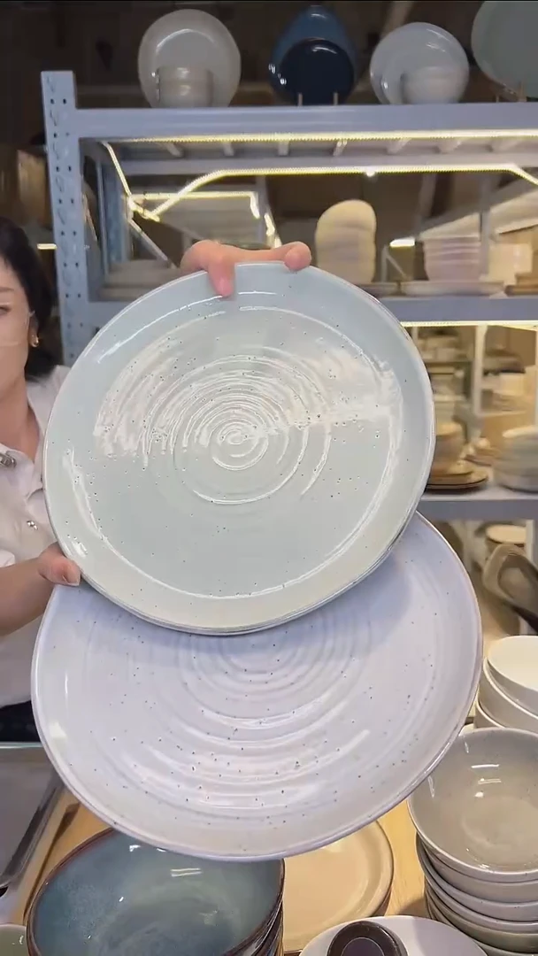 瓷76外贸尾货高温釉下彩陶瓷餐具默认微瑕