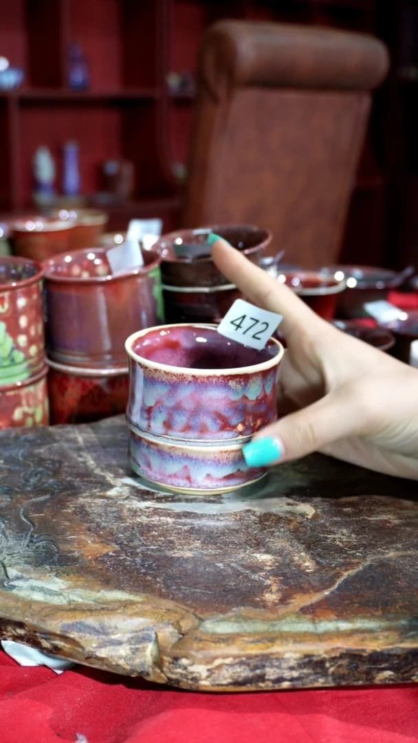 摆件精品窑变钧瓷茶器