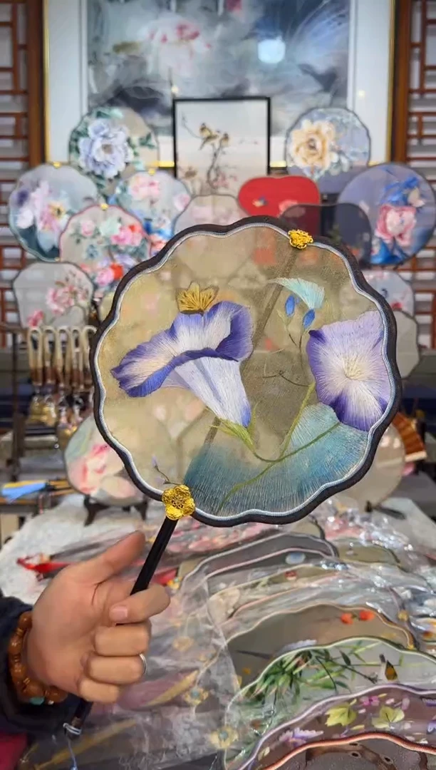 扇子纯手工苏绣团扇