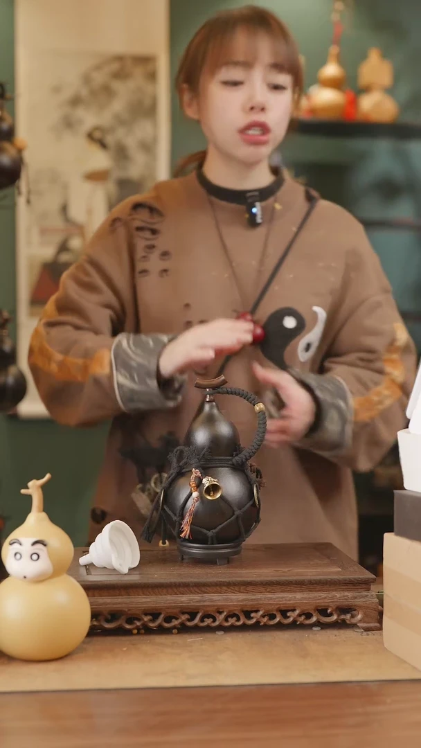 【闪购商品】331号精品天然大漆工艺防渗内胆酒葫芦~