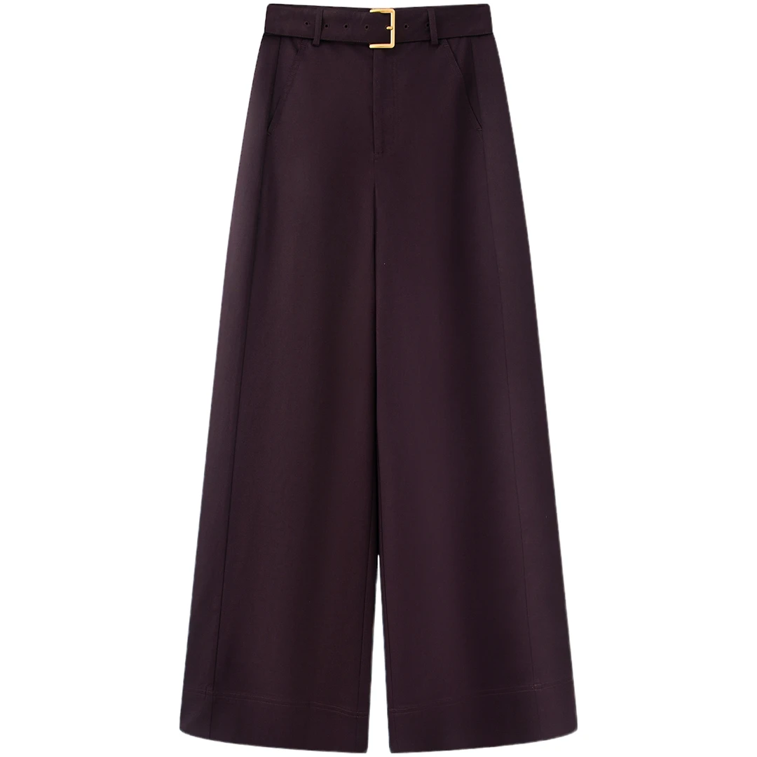 【裤子】【商场同款女装】2025早秋新品款百搭直筒阔腿休闲裤女6321