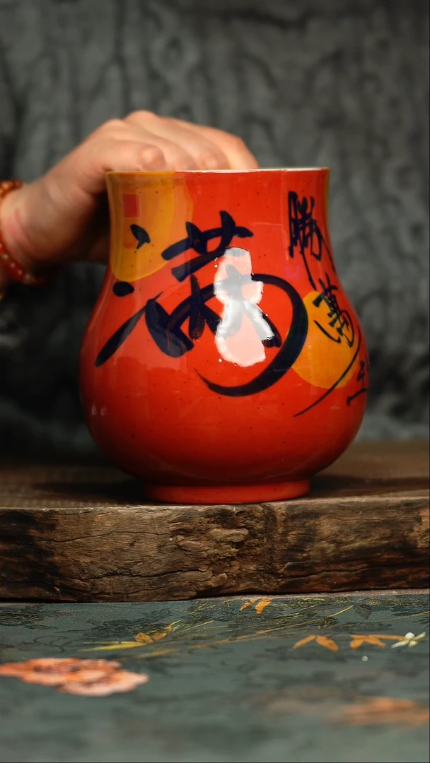 【闪购商品】杯杯釉下彩手工手绘同款陶器