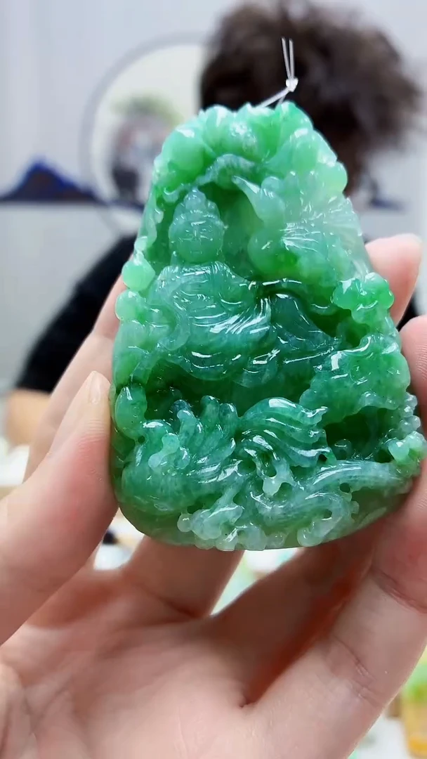 未镶嵌定制翡翠4688zm-毛货挂件观音132