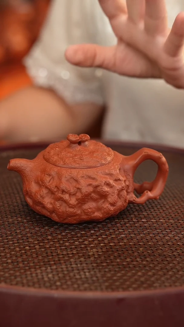 茶壶紫砂供春 大红袍 230cc