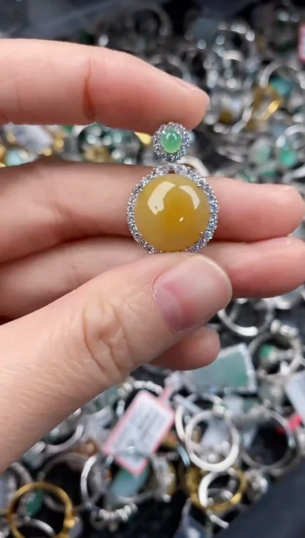 银S925镶嵌戒指翡翠11             3