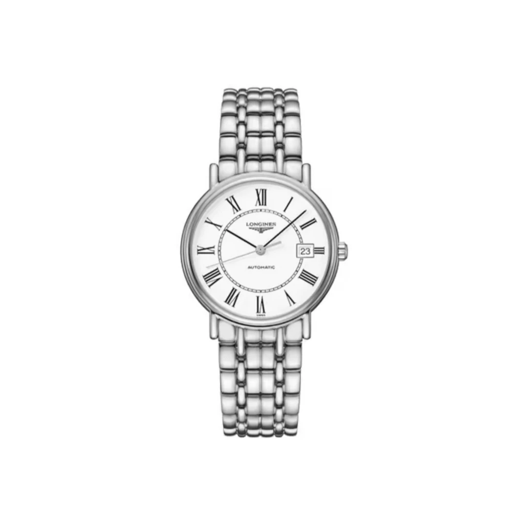 99新 Longines/浪琴 时尚系列自动机械女表34.5盘L4.821.4.11.6