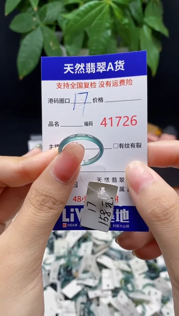 翡翠戒指未镶嵌天然翡翠戒圈1726