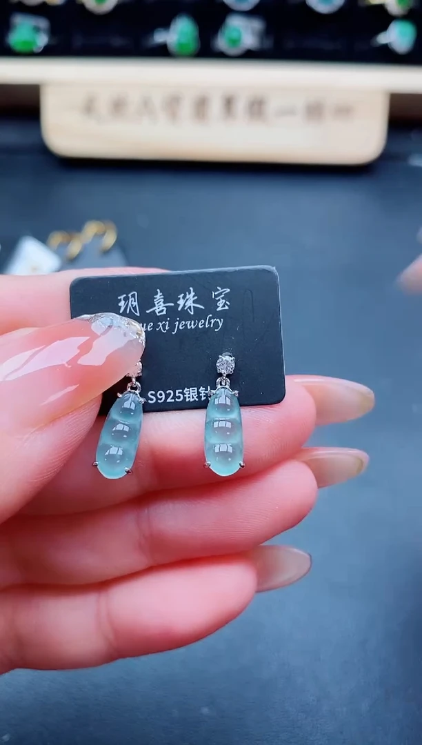 银S925镶嵌戒指翡翠1