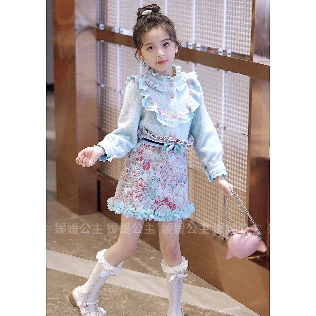 媛媛公主【一生罗曼】2025女童气质套装15453Q057、15460Q078