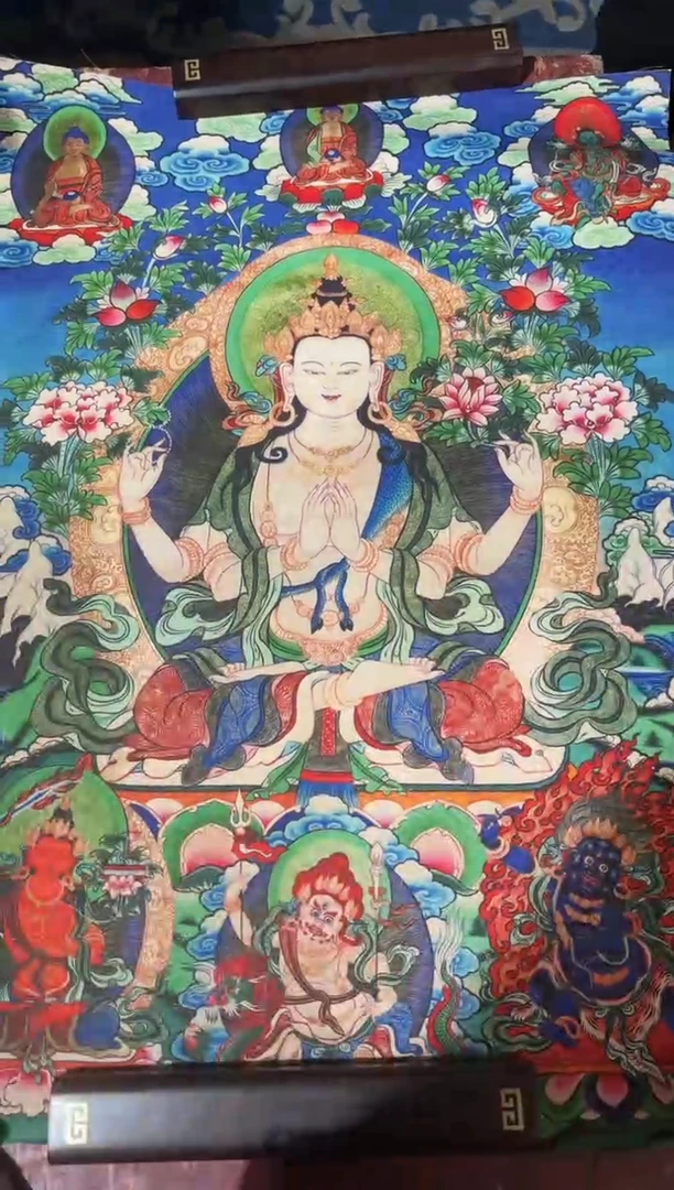 卷轴画龙妹的唐卡tk16