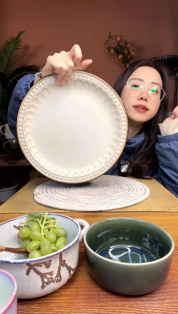 陶瓷11英寸法式大盘 微瑕疵