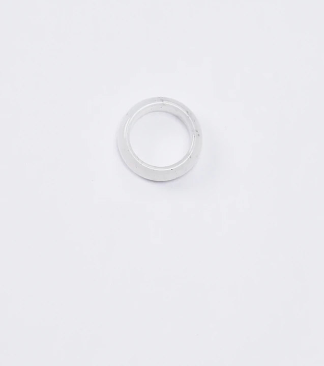 【吉玉-戒圈-LJ】新疆和田玉点墨青花戒圈18.3mm
