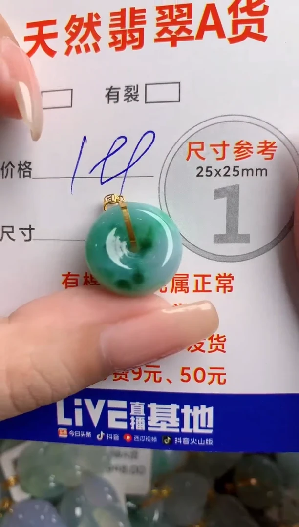 翡翠18K金镶嵌颈饰0666731036