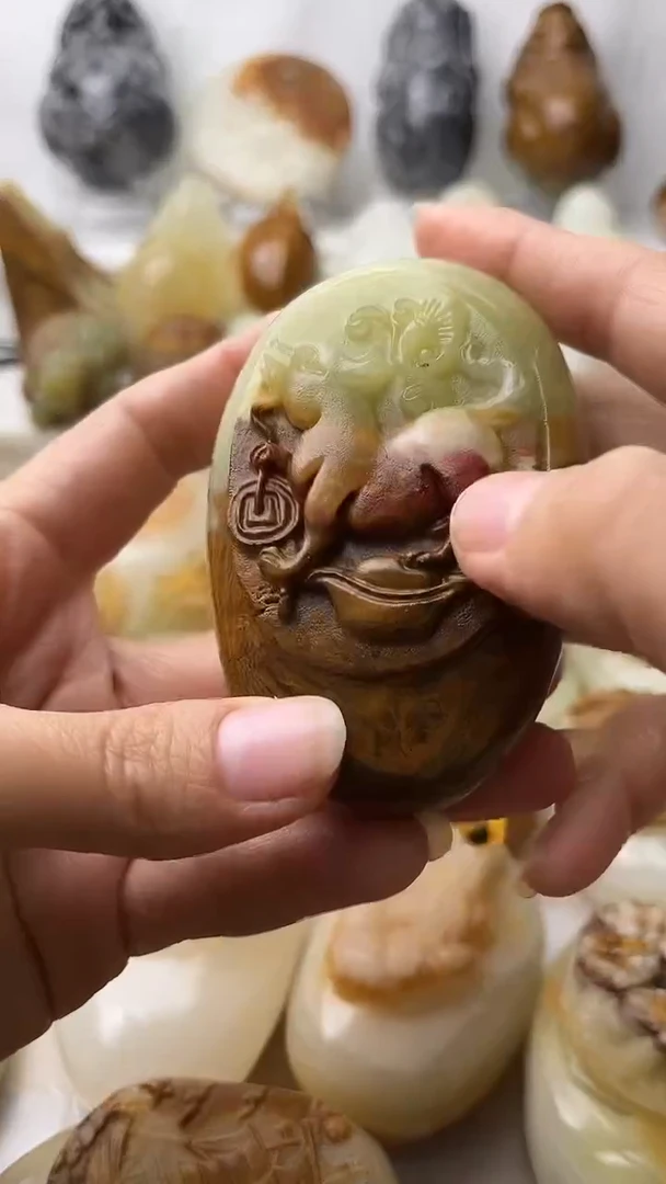 石材古青石棉纹正常不退换狗微瑕