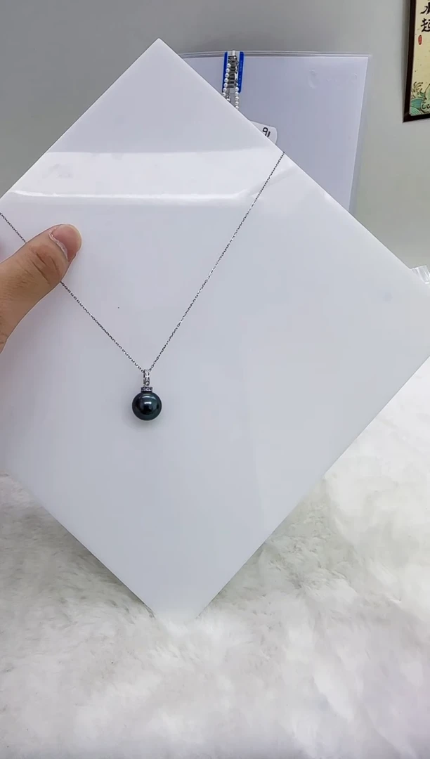 银S925镶嵌海水珍珠DA大溪地吊坠13-14 y258