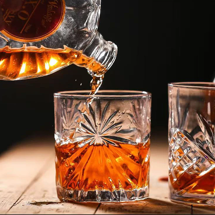 （微瑕）Ad系列太阳花洋酒杯古典家用