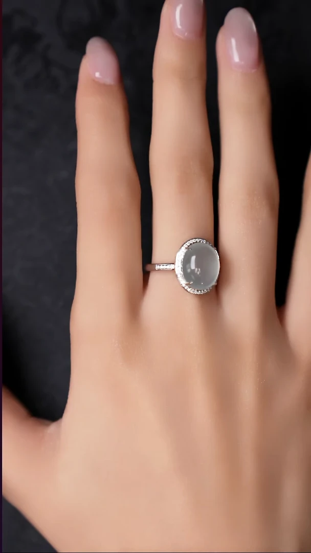 18K金镶嵌戒指翡翠工厂抛货 假1罚3 多样性发其1