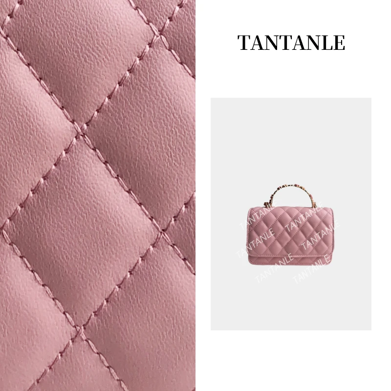 高定时尚轻奢单肩斜跨手提菱格百搭女包