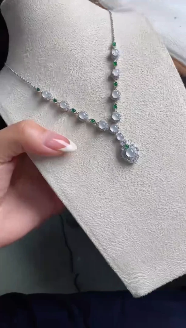 银S925镶嵌戒指翡翠天然A货翡翠
