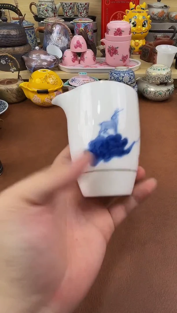 陶瓷茶具摆件旅行套组