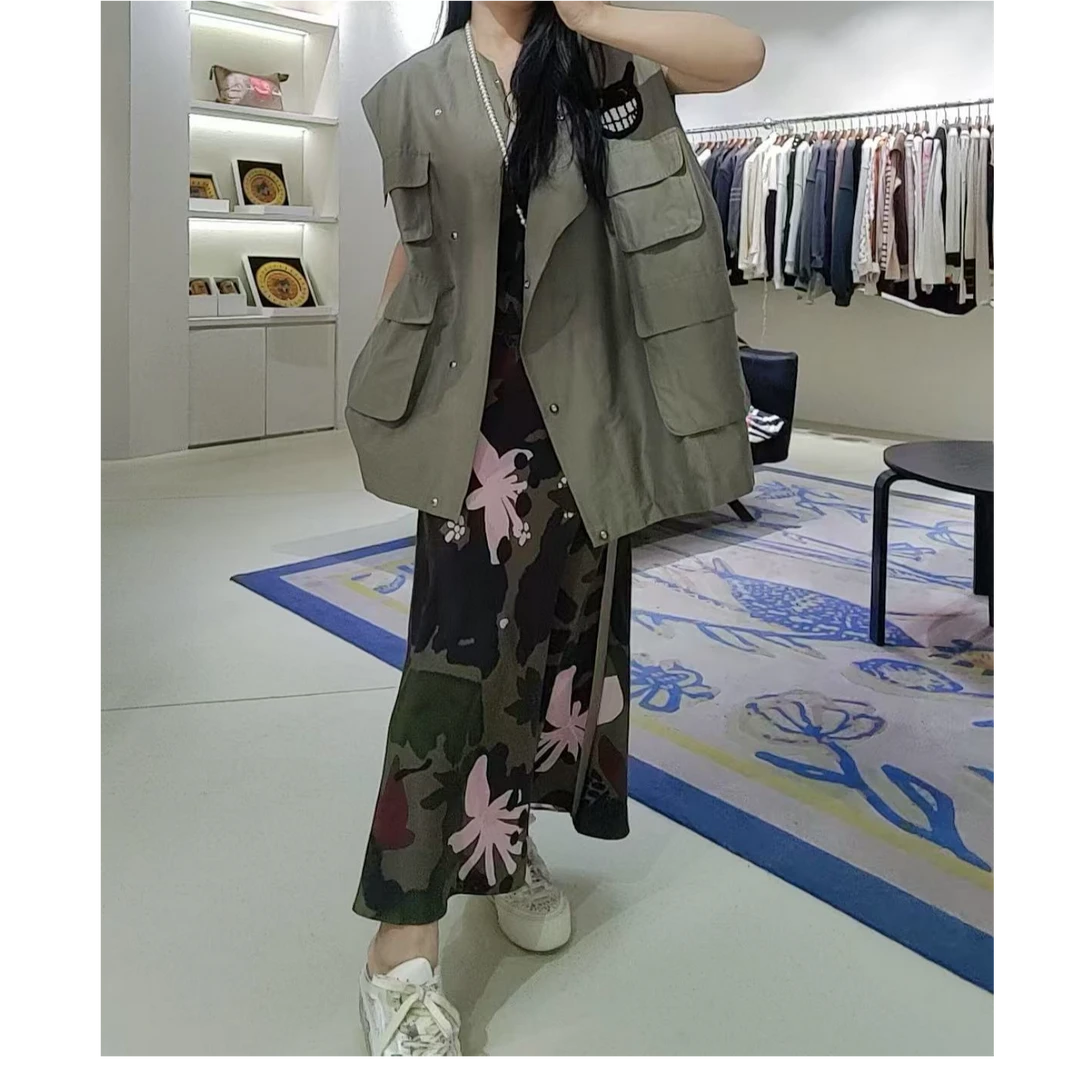 【NANA】春夏新款刺绣工装马甲外套