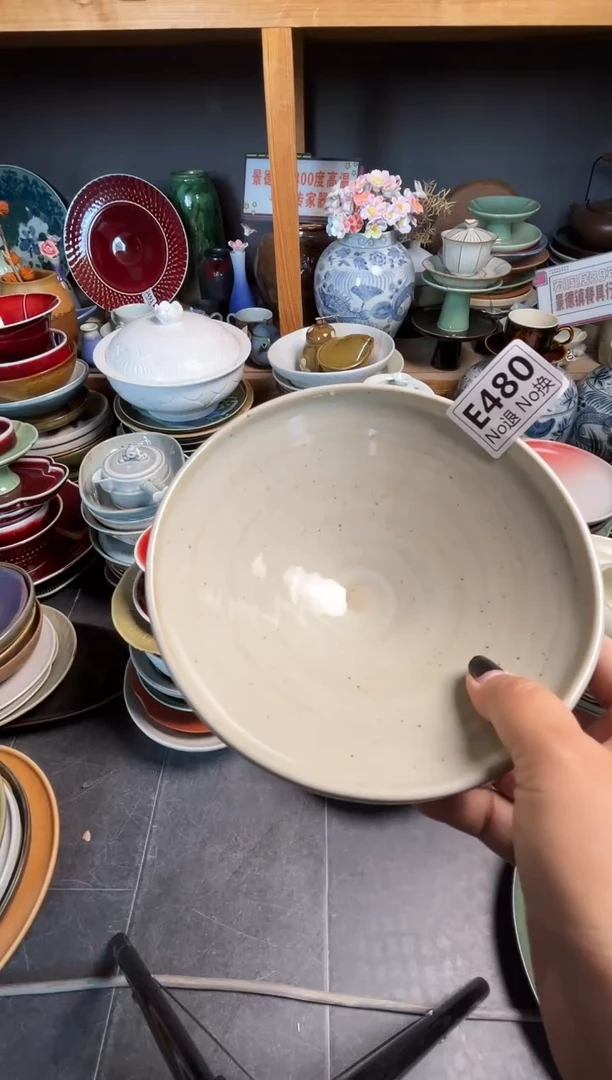 瓷片新*助e480蓝麻点高脚微瑕