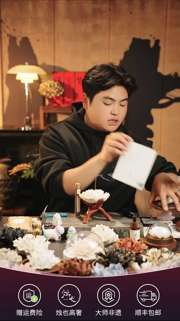 陶瓷烛也景德镇非遗手捏瓷花夕瑶