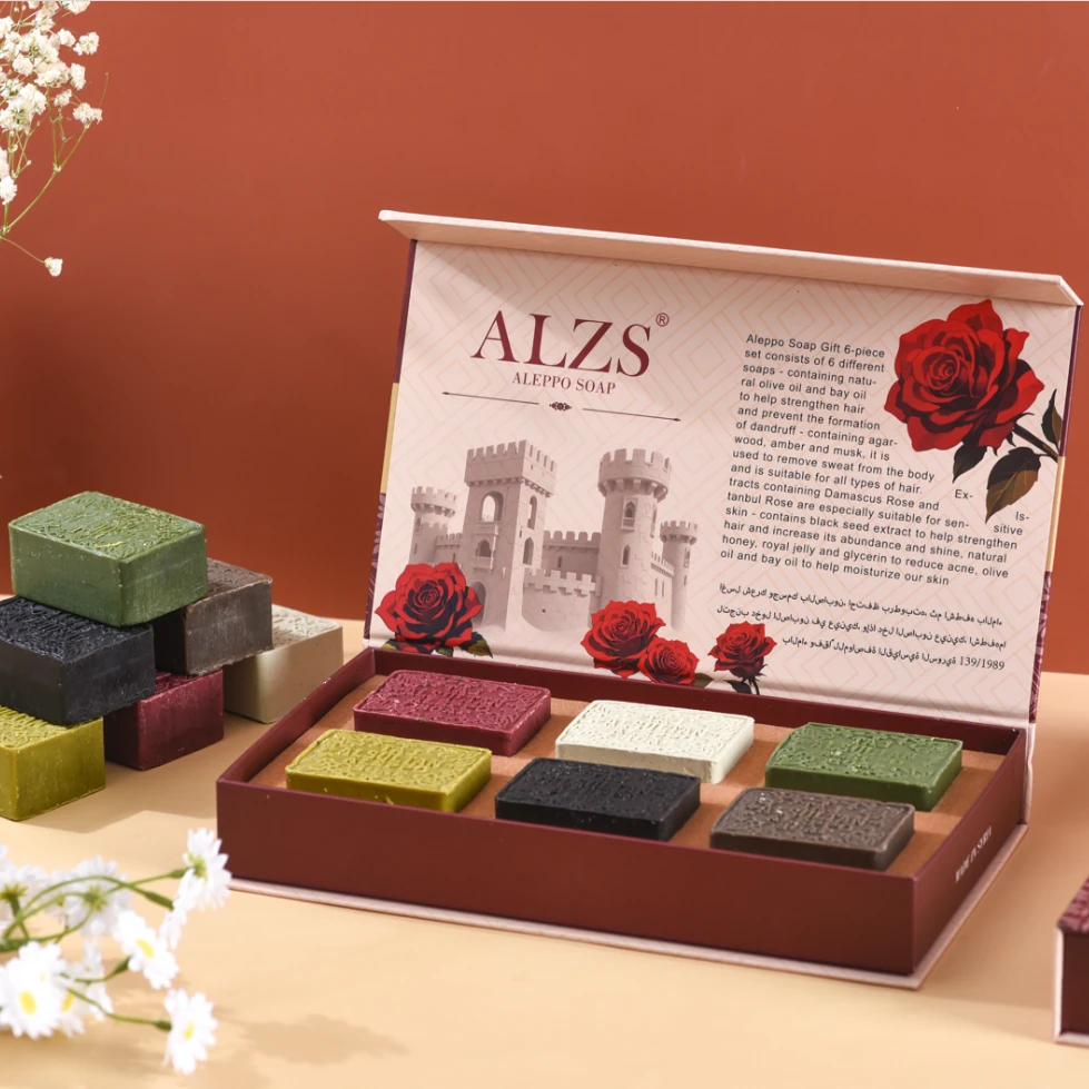 ALZS叙利亚进口古皂阿勒颇橄榄大马士革玫瑰精油皂
