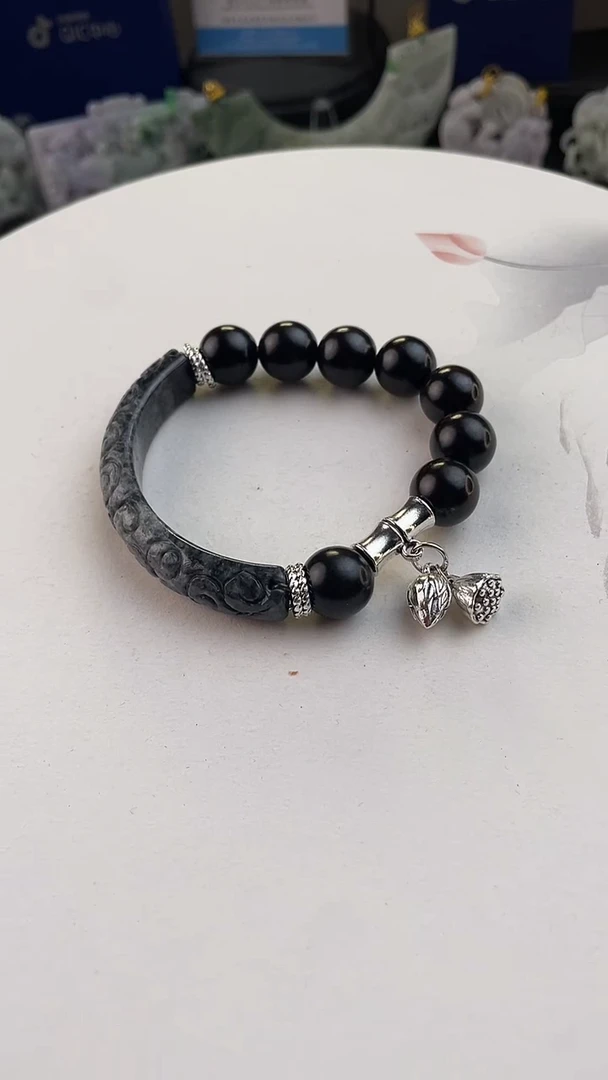 未镶嵌手链翡翠手工定制默认微瑕主播介绍为准